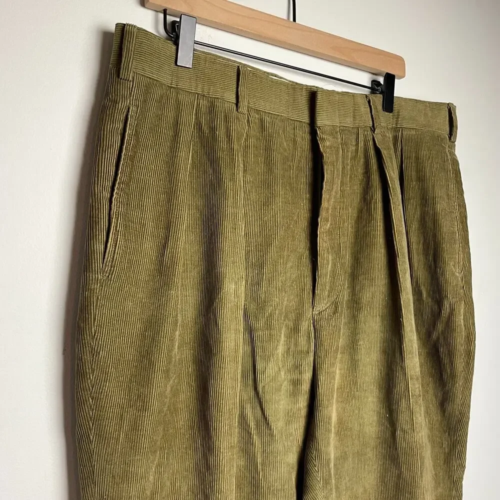 Vintage 90s Ben Silver Corduroy Pants sz 38 Charleston Preppy Old Money Luxury